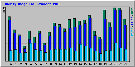 Hourly usage for November 2010