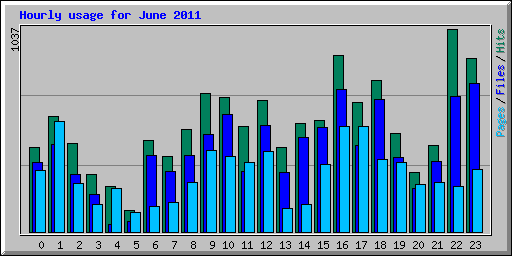 Hourly usage for June 2011